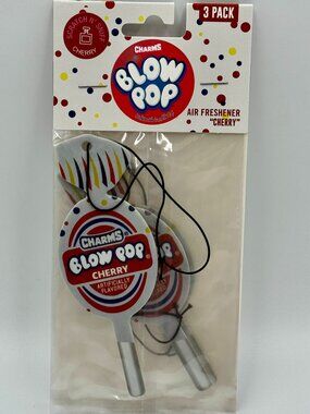 3 Charms Blow Pop Cherry Scented Car Air Fresheners